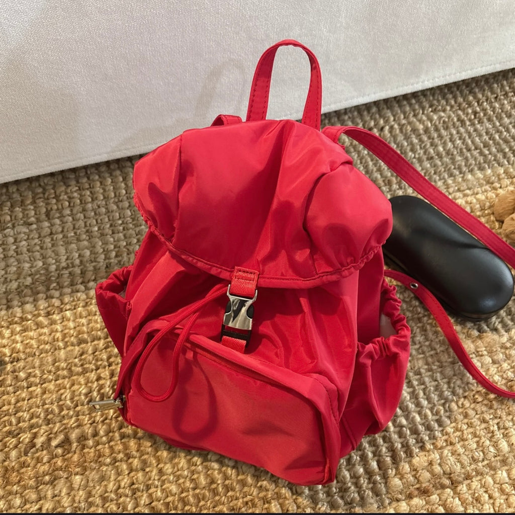 ANNA AMMONS "Mountain Bound" Mini Nylon Backpack - Playful Lightweight Daypack