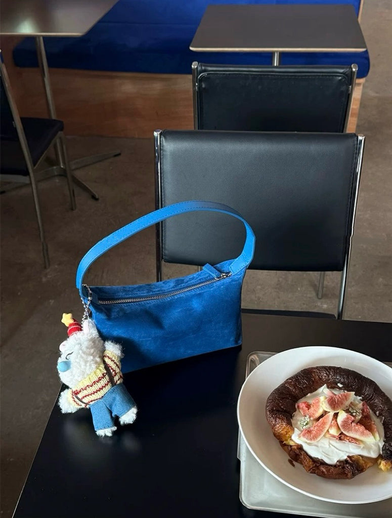ANNA AMMONS Cerulean Blue Hobo Bag - Chic Minimalist Handbag for Women 2026 Spring Summer Collection