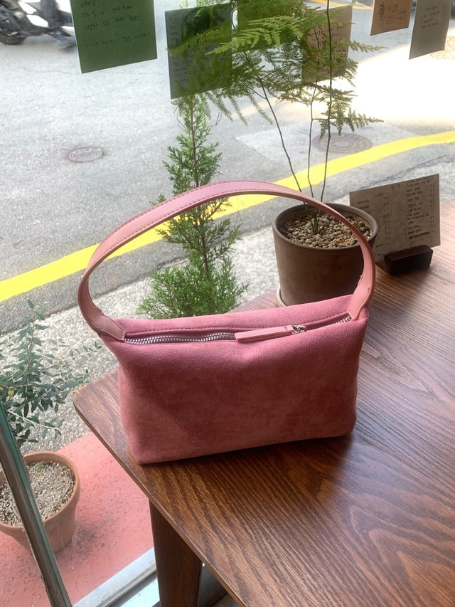 ANNA AMMONS Strawberry Pink Hobo Bag - Chic Leather Handbag for Women