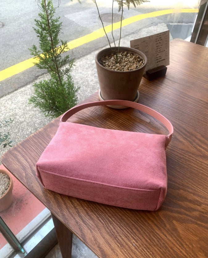 ANNA AMMONS Strawberry Pink Hobo Bag - Chic Leather Handbag for Women