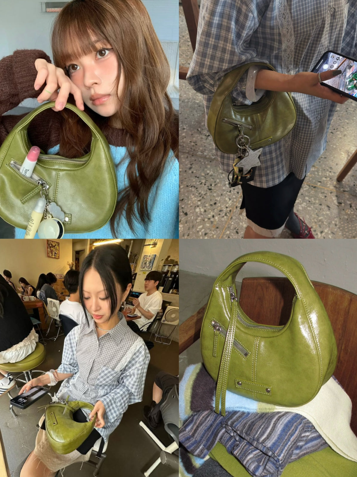 ANNA AMMONS Crescent Hobo Bag for Women - Trendy Half Moon Underarm Bag 2026 Spring Collection