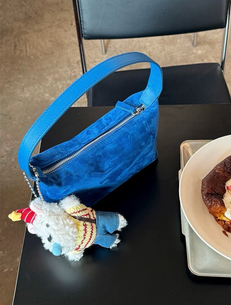 ANNA AMMONS Cerulean Blue Hobo Bag - Chic Minimalist Handbag for Women 2026 Spring Summer Collection