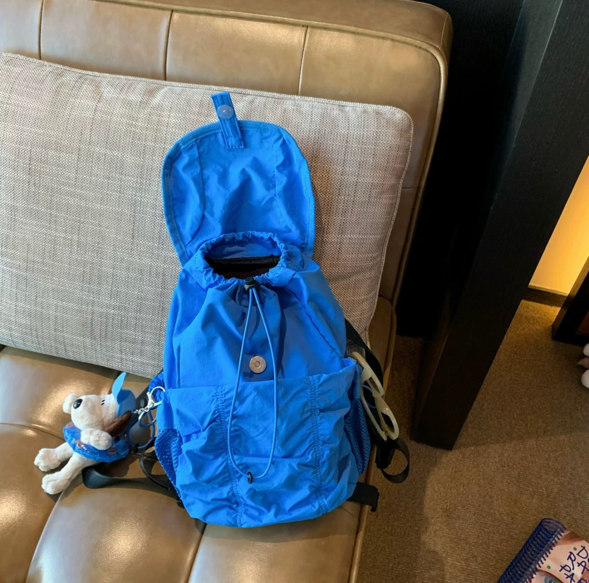 ANNA AMMONS "Jenny's Journey" Blue Nylon Backpack - Lightweight Americana Casual Daypack