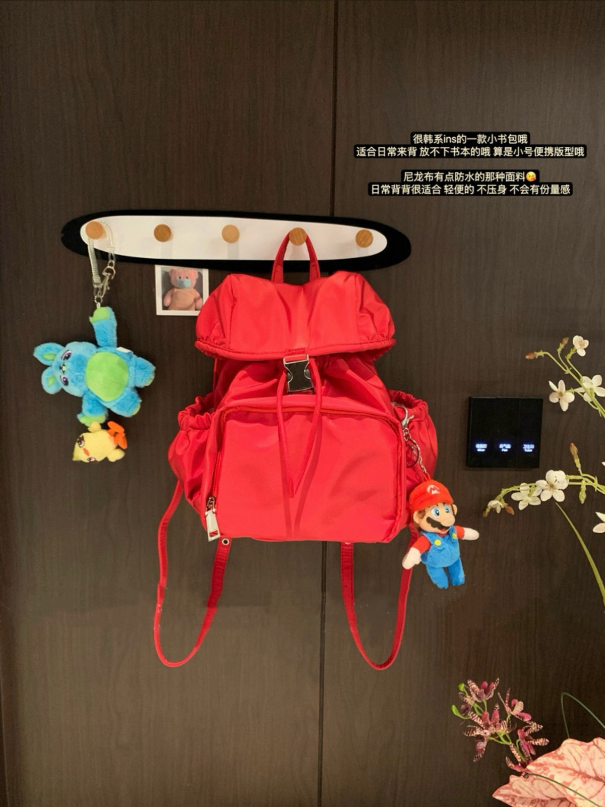 ANNA AMMONS "Mountain Bound" Mini Nylon Backpack - Playful Lightweight Daypack