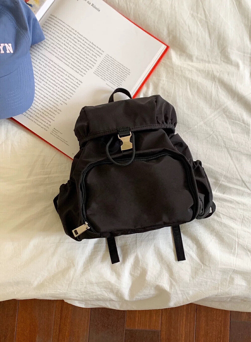 ANNA AMMONS "Mountain Bound" Mini Nylon Backpack - Playful Lightweight Daypack