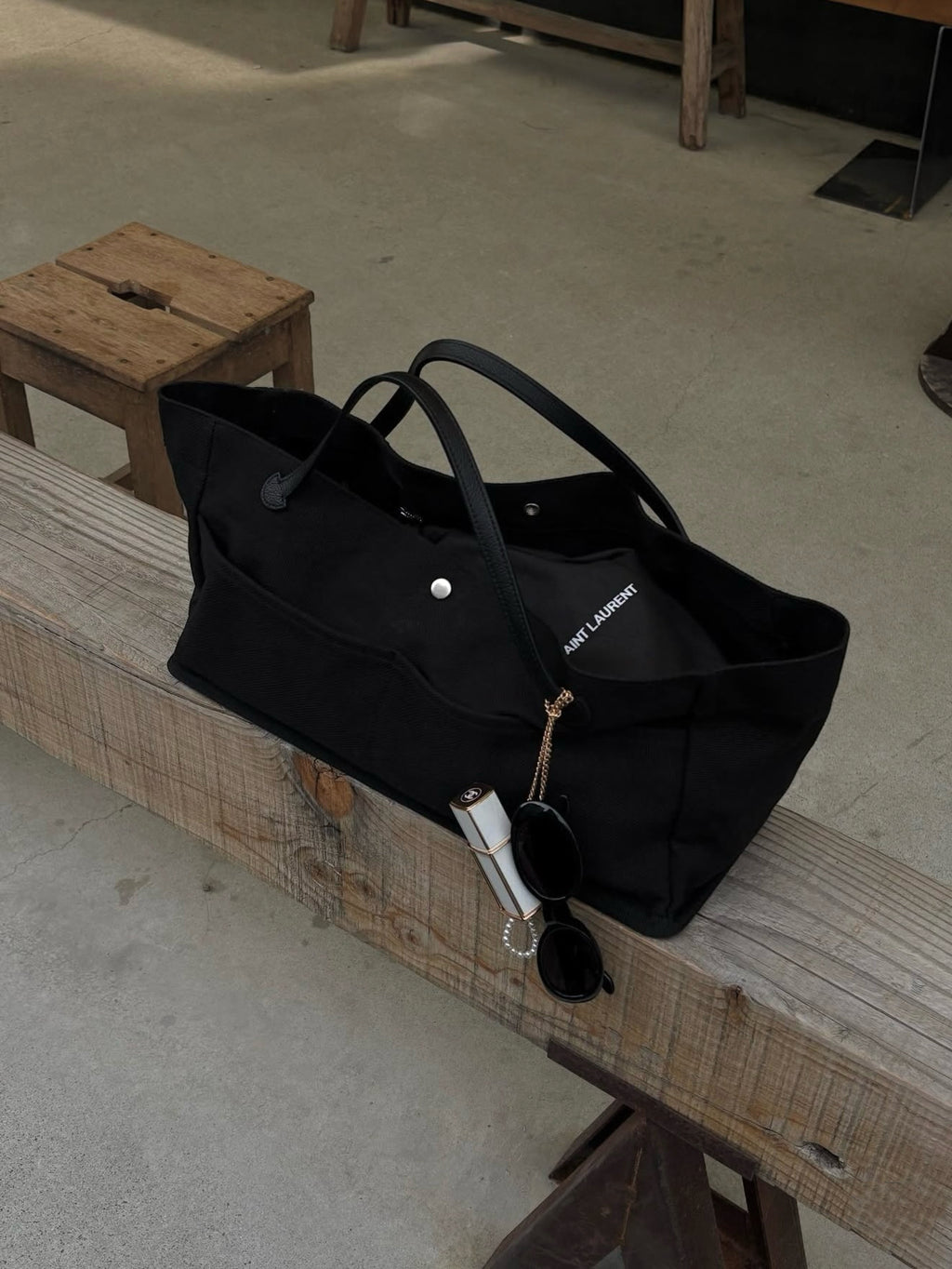 ANNA AMMONS "Left Bank" Parisian Canvas Tote - Independent Designer Large Capacity Bag