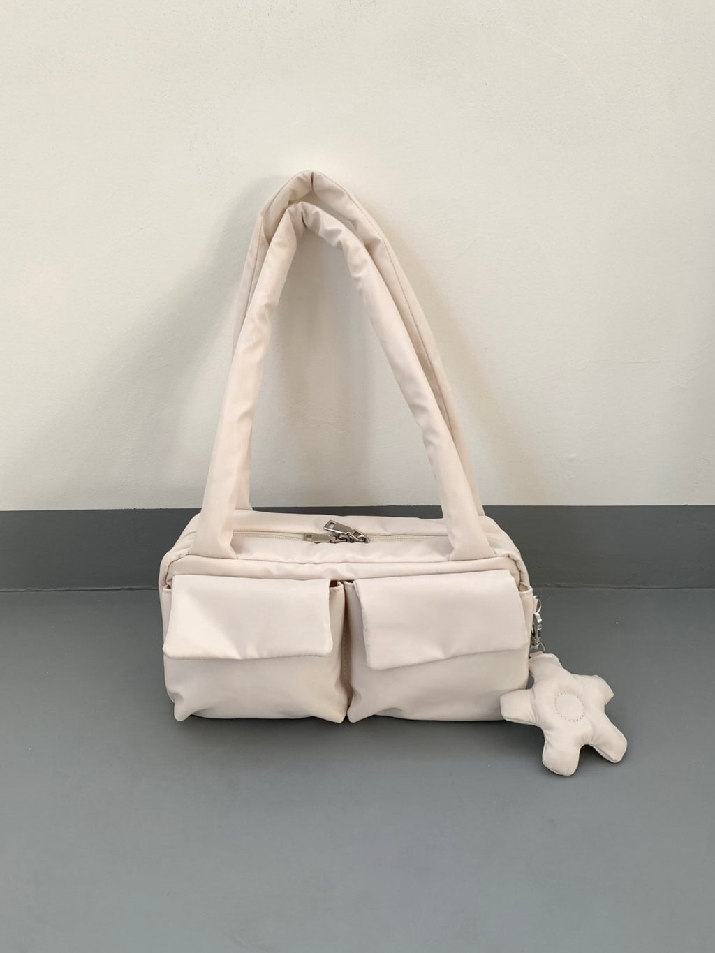 ANNA AMMONS Large Multi-Pocket Nylon Tote - Lightweight Quilted Puffy Shoulder Bag